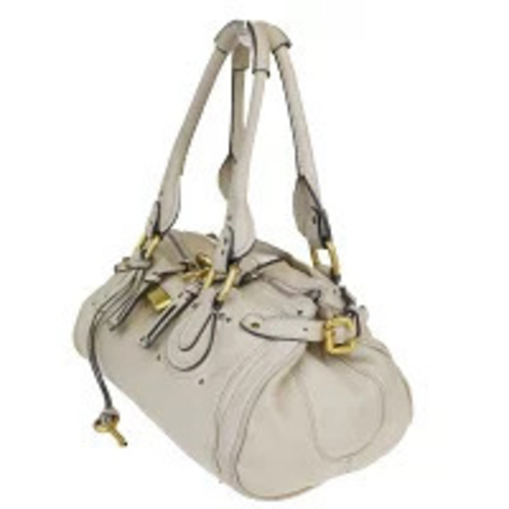 Chloe Bag Beige Leather Paddington Shoulder Tan